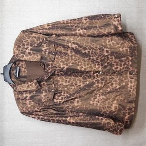 Catherines Added Dimensions Animal Print Jacket